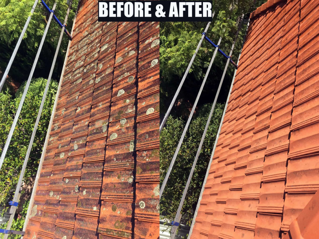 Terracotta Roof Tiles Melbourne 4 Terracotta roof before and after cleaning by Royce Roofing