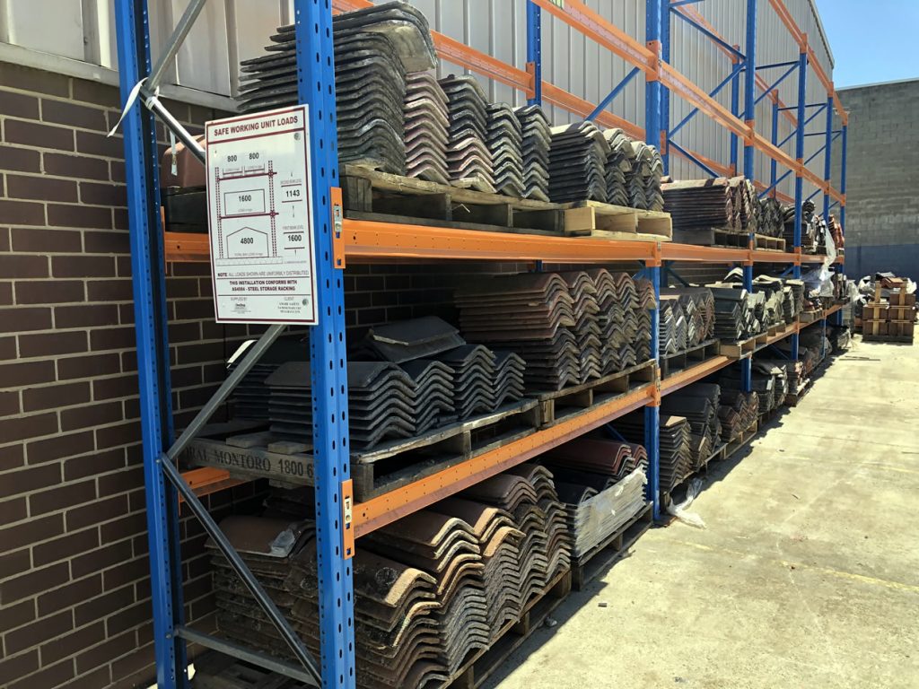 Roof Tile Matching Service Melbourne 1 Ridge capping in several profiles and colours at the Royce Roofing yard